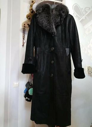 Дублянка з хутром чорнобурки