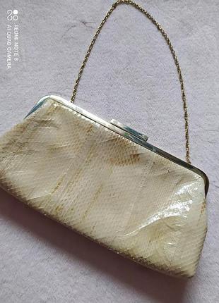 Сумочка зі шкіри пітона dune