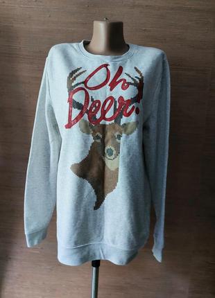 ☃️❄️🦌 отличная толстовка с начесом олень