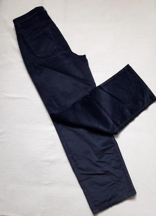 Суперовые велюровые бархатные стрейчевые брюки джинсы с широкими штанинами высокая посадка next4 фото
