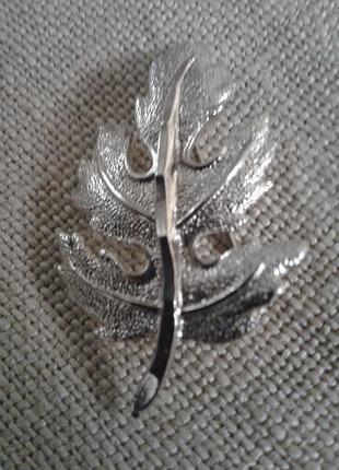 Брошка під срібло вінтажна срср .
