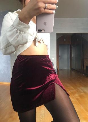 Спідниця велюрова