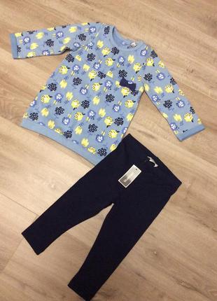 Костюм лосины платье-туника bluezoo 1-1,5 года