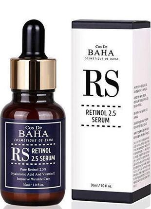 Омолаживающая сыворотка с ретинолом cos de baha rs retinol 2,5 serum 30 ml