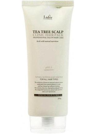 Маска для кожи головы la'dor tea tree scalp clinic hair pack с экстрактом чайного дерева 200 мл.