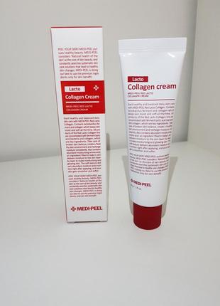 Зміцняючий крем з колагеном і лактобактерією medi-peel red licto collagen cream1 фото