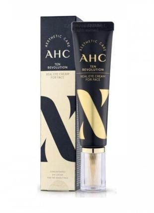 Антивозрастной крем для век и лица с эффектом лифтинга a.h.c ten revolution real eye cream for face 12ml