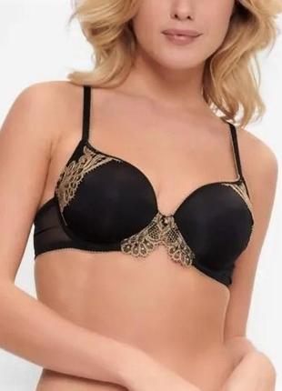 75-c/80-b чёрный бюст с золотой вышивкой lingadore