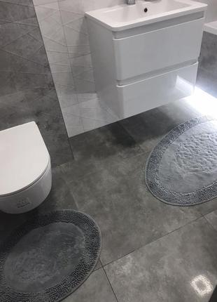 Набор ковриков для ванной комнаты и туалета 60х100. хлопок. (турция)