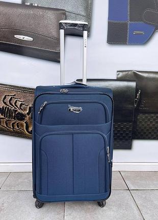 Чемодан fly cредний на 4-х колесах синий