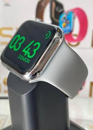 Смарт-годинник smart watch gs7 pro max 45 mm black silver gold глянсовий3 фото