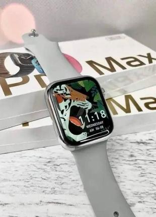 Смарт-годинник smart watch gs7 pro max 45 mm black silver gold глянсовий5 фото