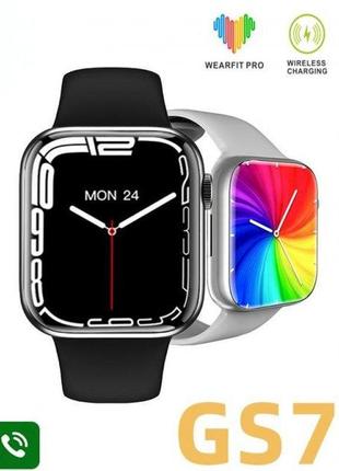 Смарт-годинник smart watch gs7 pro max 45 mm black silver gold глянсовий7 фото