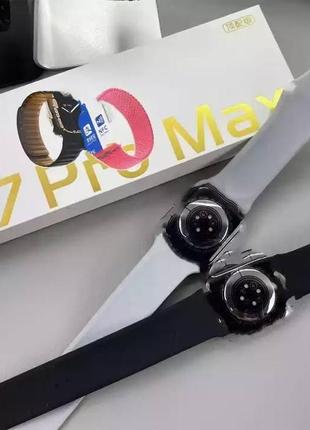 Смарт-годинник smart watch gs7 pro max 45 mm black silver gold глянсовий8 фото
