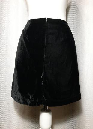 Женская нарядная велюровая, бархатная юбка с вышивкой,  вышиванка.3 фото