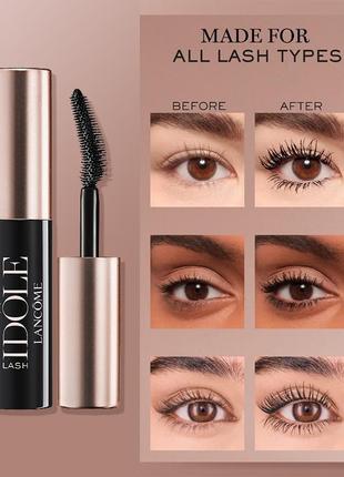 Тушь для объема и изгиба ресниц lancome idole lash mascara 2.5 мл2 фото