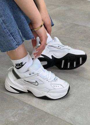 🔥женские кроссовки nike m2k tekno essential white black топ качества 🔝🔥