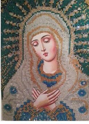 Набор алмазной вышивки икона умиление богородица  полная выкладка, ,мозаика 5d, 30х40 см1 фото