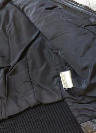 Байкерская куртка косуха черная натуральная кожа утипленная2 фото