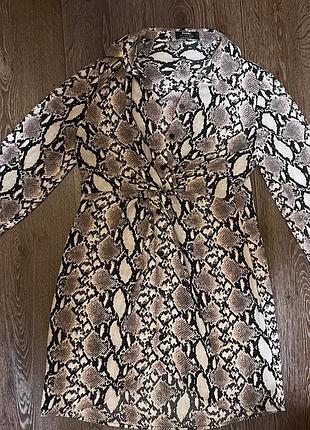 Сукня bershka зміїний принт