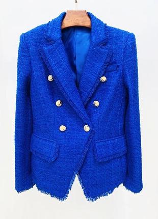 Твидовый пиджак в стиле балмаин balmain2 фото