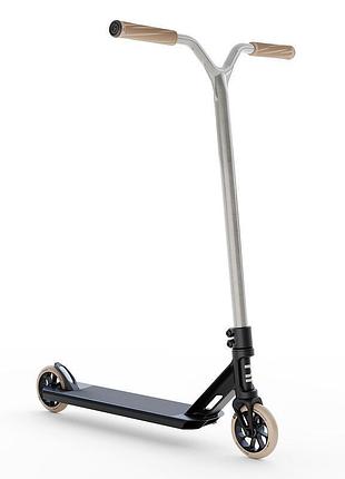 Трюковий самокат oxelo mf540 (зріст від 150см, 120-і колеса) для фрістайлу чорний