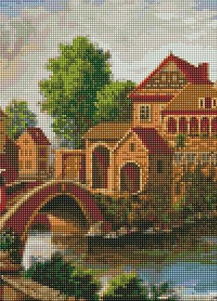 Набір алмазна вишивка мозаїка італійська провінція сергій лобач на підрамнику повна викладка 5d 40х50 см