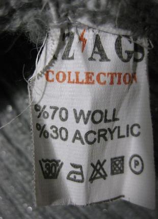 Шерсть70% нарядный удобный приталенный свитер с широкой резинкой azags км1437 маленький размер9 фото