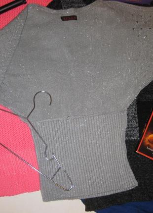 Шерсть70% нарядный удобный приталенный свитер с широкой резинкой azags км1437 маленький размер5 фото