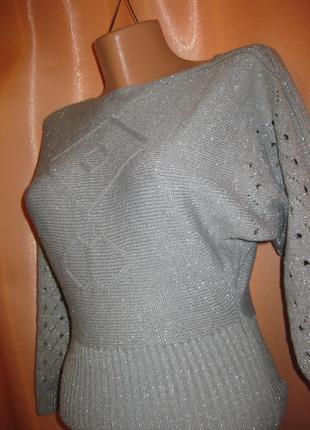Шерсть70% нарядный удобный приталенный свитер с широкой резинкой azags км1437 маленький размер8 фото