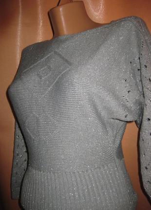 Шерсть70% нарядный удобный приталенный свитер с широкой резинкой azags км1437 маленький размер