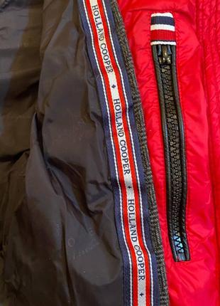 Очень теплый зимний пуховик holland cooper megeve tri-colour jacket. размер s. оригинал10 фото