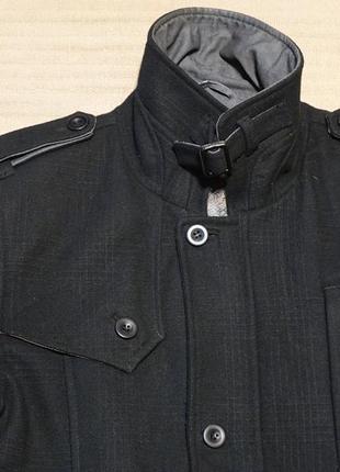 Дуже тепла подовжена вовняна куртка кольору оливного cast iron Голландія l.2 фото