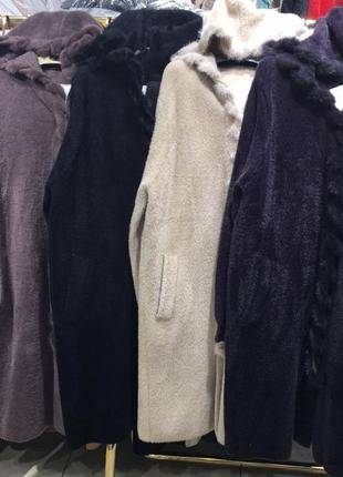 Шикарные пальто с украшением норки, турция 🇹🇷.
