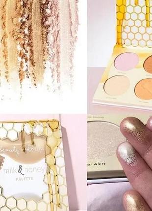 Палетка хайлайтеров beauty bakerie milk & honey highlighter palette 4 x 5 г4 фото