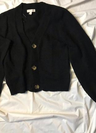 Мягкий кардиган с объемными рукавами