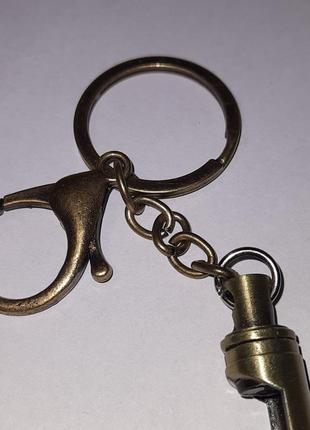 Брелок открывашка с карабином металлический для ключей или на рюкзак bullet пуля fortnite4 фото