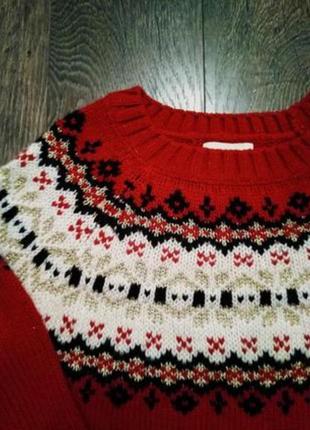 Трендовий жакардовий светр з вмістом вовни