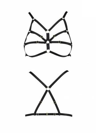 Бюстгальтер-стрепи armanda bra black s/m - passion exclusive