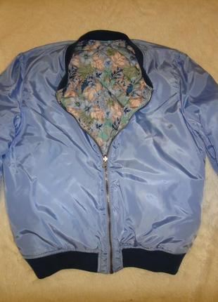 Распродажа! шикарная стеганая двухсторонняя куртка бомбер miss etam р. 48-505 фото