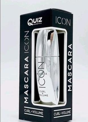 Туш для об'єма, довжини та підкручування quiz cosmetics icon mascara