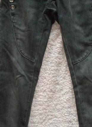 Чоловічі фірмові джинці, чорно-графітові, зимові5 фото