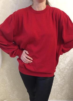Червоний бавовняний джемпер