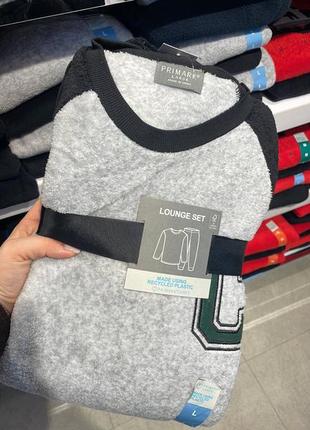 В наявності піжама домашній костюм чоловіча тепла зимова primark s,l