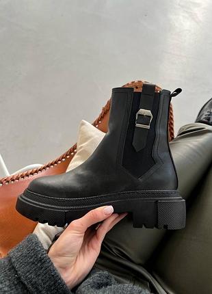 Ботинки женские зимние, no brand black fur, ботинки жемне с мехом