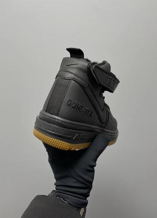 Зимові кросівки nike air force 1 gore-tex boot black fur7 фото