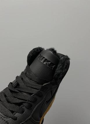 Зимові кросівки nike air force 1 gore-tex boot black fur5 фото