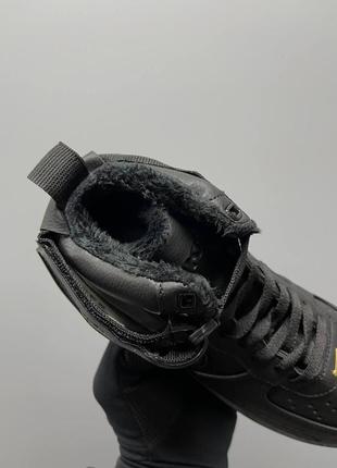 Зимові кросівки nike air force 1 gore-tex boot black fur8 фото