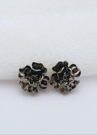 Серебряные серьги без камней 925 проба