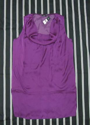 F&f нарядное атласное платье туника размер 16 фиолетовый цвет